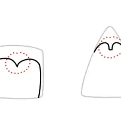 Schritt 2: Schnabelformen und weißer Bauch bei Pinguinzeichnungen.