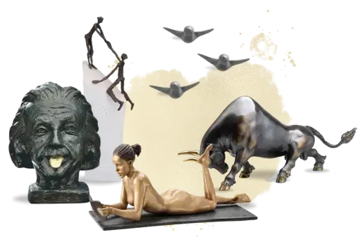 Große Skulptur Wohnzimmer: Perfektes Statement-Kunstwerk finden
